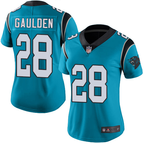 Carolina Panthers Limited Blue Women Rashaan Gaulden Alternate Jersey NFL Football #28 Vapor Untouchable->carolina panthers->NFL Jersey